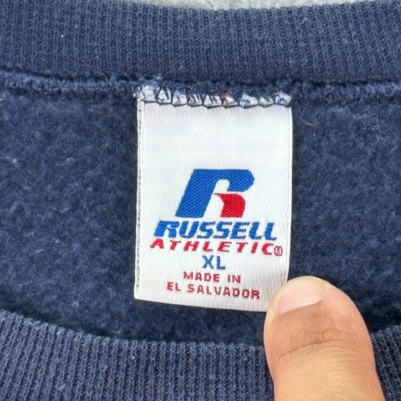 Vintage Rusell Athletic Crewneck Sweatshirt Men XL Navy Blue Comfort Classic Y2K - Picture 5 of 10